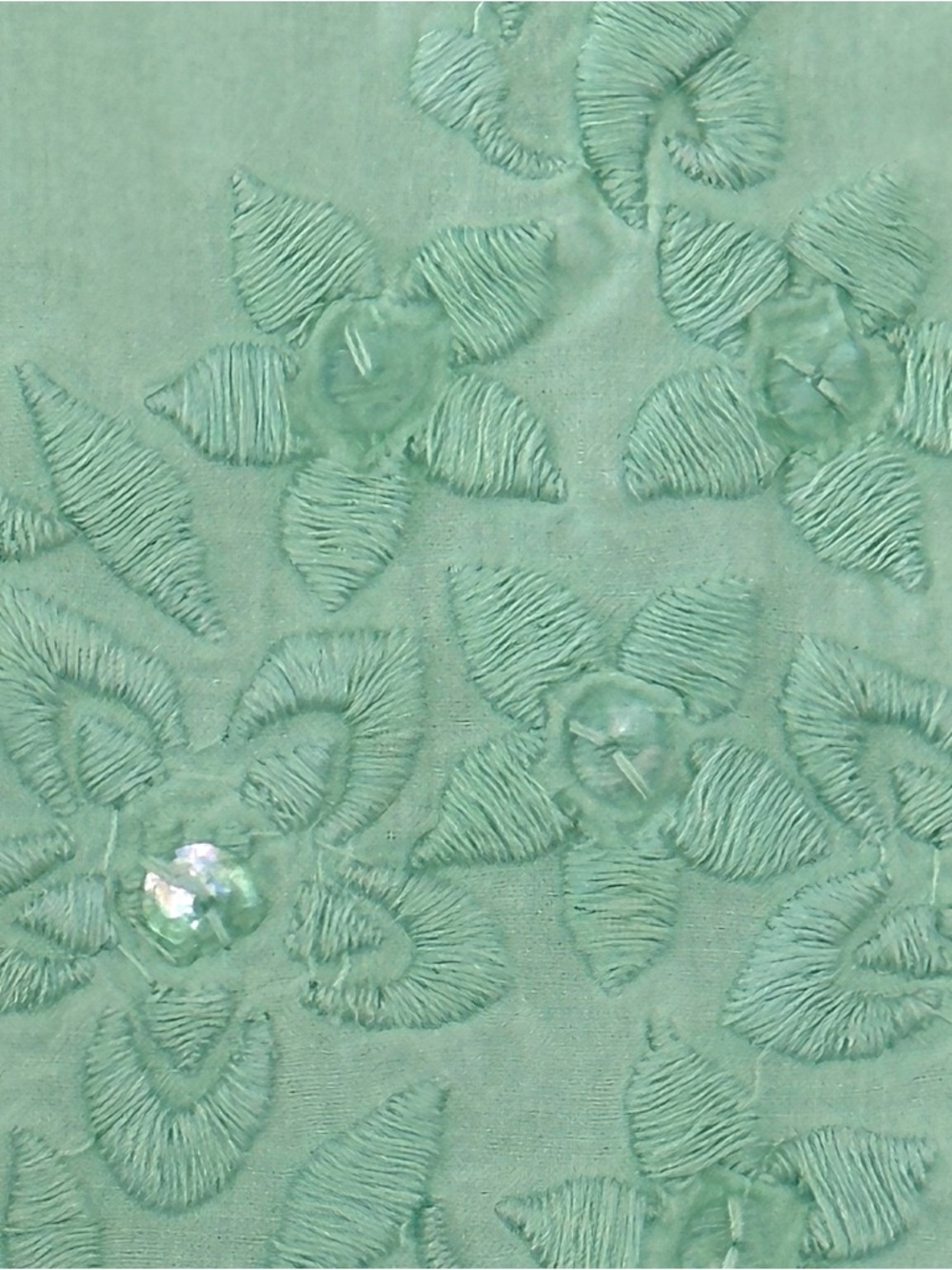 Vintage RELATIVITY 100% Cotton Mint Green Button up Embroidery Sz Plus 1X Boho - Picture 10 of 16